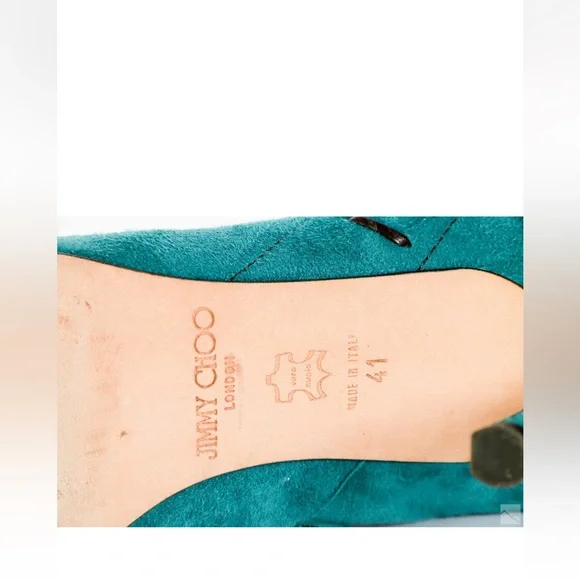 Jimmy Choo Designer Turquoise Leather Boots Sz 41 - Picture 3 of 5